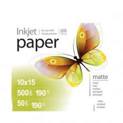 Фотопапір PrintPro матовий 10х15см 190г/м2 500арк. (PME1905004R)