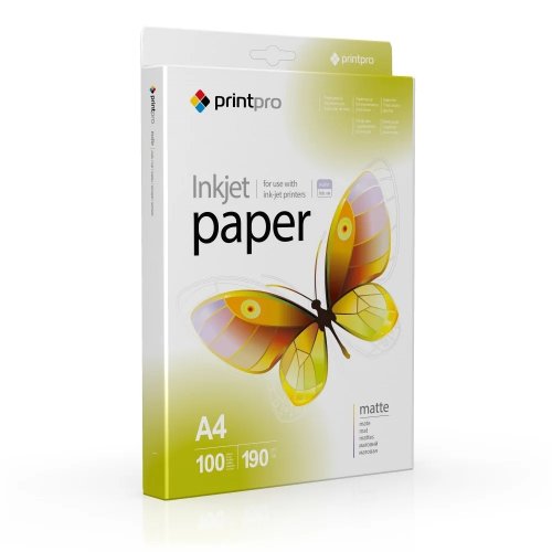 Фотопапір PrintPro матовий А4 190г/м2 100арк. (PME190100A4) купити в Україні | Telemart фото