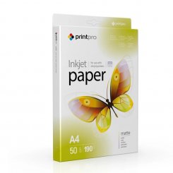 Фотопапір PrintPro матовий А4 190г/м2 50арк. (PME190050A4)
