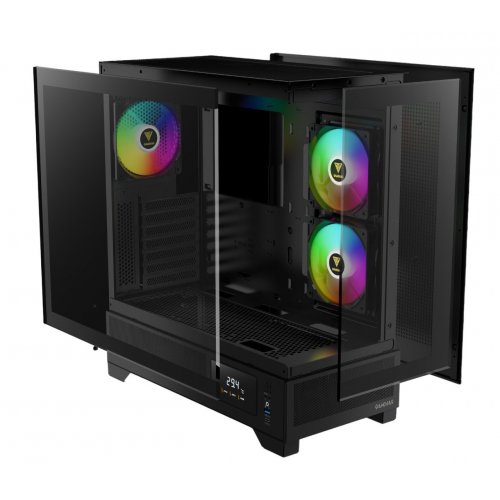 Корпус Gamdias ATLAS M1 Tempered Glass без БЖ (4712960139565) Black (Відновлено продавцем, 893080) купити в Україні: Київ, Львів, Хмельницький, Тернопіль, Івано-Франківськ | Перевірка сумісності, низька ціна, відгуки, характеристики від TELEMART фото
