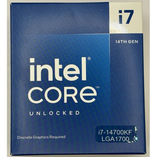 Процесор Intel Core i7-14700KF 3.4(5.6)GHz 33MB s1700 Box (BX8071514700KF) (Відновлено продавцем, 893228) купити в Україні: Київ, Львів, Хмельницький, Тернопіль, Івано-Франківськ | Перевірка сумісності, низька ціна, відгуки, характеристики від TELEMART фото