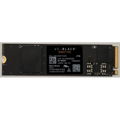 Ssd-диск Western Digital Black SN770 2TB M.2 (2280 PCI-E) (WDS200T3X0E) (Восстановлено продавцом, 893231) купить в Украине: Киев, Днепр, Харьков, Одесса  | Проверка совместимости, низкая цена, отзывы, характеристики от TELEMART фото