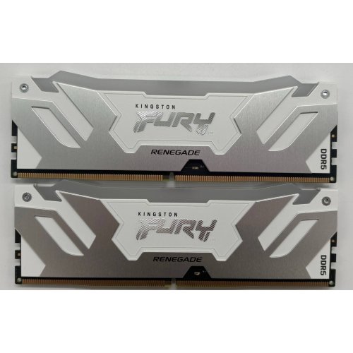 Озп Kingston DDR5 32GB (2x16GB) 6400Mhz FURY Renegade RGB White (KF564C32RWAK2-32) (Відновлено продавцем, 893240) купити в Україні: Київ, Львів, Хмельницький, Тернопіль, Івано-Франківськ | Перевірка сумісності, низька ціна, відгуки, характеристики від TELEMART фото