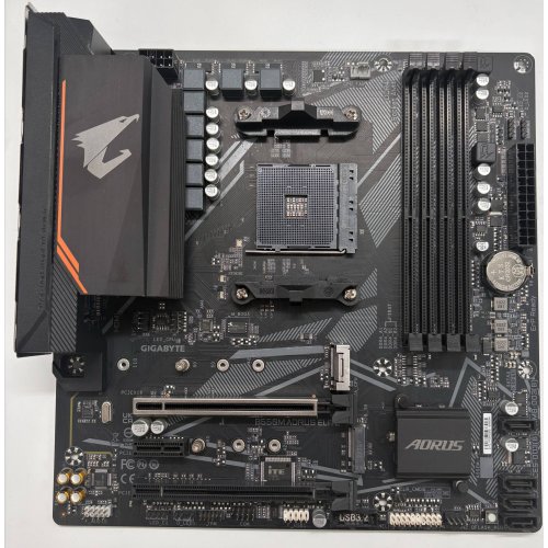 Материнская плата Gigabyte B550M AORUS ELITE (sAM4, AMD B550) (Восстановлено продавцом, 893260) купить в Украине: Киев, Днепр, Харьков, Одесса  | Проверка совместимости, низкая цена, отзывы, характеристики от TELEMART фото