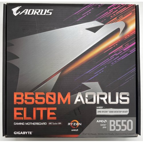 Материнская плата Gigabyte B550M AORUS ELITE (sAM4, AMD B550) (Восстановлено продавцом, 893260) купить в Украине: Киев, Днепр, Харьков, Одесса  | Проверка совместимости, низкая цена, отзывы, характеристики от TELEMART фото