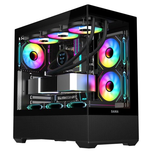 Корпус SAMA SV-02 без БП Black (Восстановлено продавцом, 893270) купить в Украине: Киев, Днепр, Харьков, Одесса  | Проверка совместимости, низкая цена, отзывы, характеристики от TELEMART фото