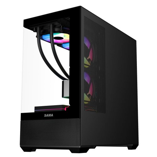 Корпус SAMA SV-02 без БП Black (Восстановлено продавцом, 893270) купить в Украине: Киев, Днепр, Харьков, Одесса  | Проверка совместимости, низкая цена, отзывы, характеристики от TELEMART фото
