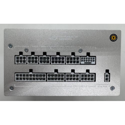 Блок живлення Asus ROG Strix PCIE5 1000W Aura Edition (90YE00P5-B0NA00) White (Відновлено продавцем, 893398) купити в Україні: Київ, Львів, Хмельницький, Тернопіль, Івано-Франківськ | Перевірка сумісності, низька ціна, відгуки, характеристики від TELEMART фото