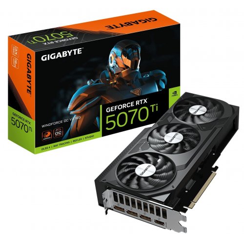 Уцінка відеокарта Gigabyte GeForce RTX 5070 Ti WINDFORCE V2 OC 16384MB (GV-N507TWF3OCV2-16GD) (Розкрита упаковка, 893557) купити в Україні: Київ, Львів, Хмельницький, Тернопіль, Івано-Франківськ | Перевірка сумісності, низька ціна, відгуки, характеристики від TELEMART фото