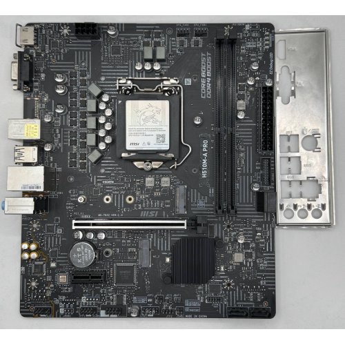 Материнская плата MSI H510M-A PRO (s1200, Intel H510) (Восстановлено продавцом, 893580) купить в Украине: Киев, Днепр, Харьков, Одесса  | Проверка совместимости, низкая цена, отзывы, характеристики от TELEMART фото