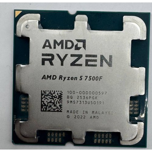 Процесор AMD Ryzen 5 7500F 3.7(5.0)GHz 32MB sAM5 Tray (100-000000597) (Відновлено продавцем, 893588) купити в Україні: Київ, Львів, Хмельницький, Тернопіль, Івано-Франківськ | Перевірка сумісності, низька ціна, відгуки, характеристики від TELEMART фото