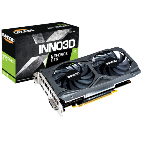 Відеокарта Inno3D GeForce GTX 1650 Twin X2 OC V2 4096MB (N16502-04D6X-1720VA30) (Відновлено продавцем, 893599) купити в Україні: Київ, Львів, Хмельницький, Тернопіль, Івано-Франківськ | Перевірка сумісності, низька ціна, відгуки, характеристики від TELEMART фото