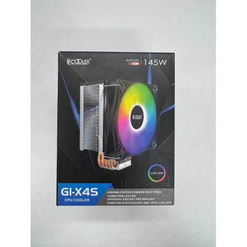 Кулер PCCooler GI-X4S (Відновлено продавцем, 893606) купити в Україні: Київ, Львів, Хмельницький, Тернопіль, Івано-Франківськ | Перевірка сумісності, низька ціна, відгуки, характеристики від TELEMART фото