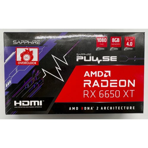 Видеокарта Sapphire Radeon RX 6650 XT Pulse 8192MB (11319-03-20G) (Восстановлено продавцом, 893615) купить в Украине: Киев, Днепр, Харьков, Одесса  | Проверка совместимости, низкая цена, отзывы, характеристики от TELEMART фото