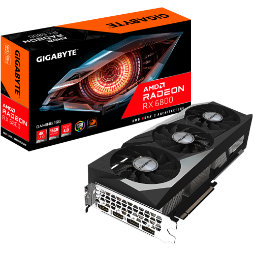 Відеокарта Gigabyte Radeon RX 6800 Gaming 16384MB (GV-R68GAMING-16GD) (Відновлено продавцем, 893629) купити в Україні: Київ, Львів, Хмельницький, Тернопіль, Івано-Франківськ | Перевірка сумісності, низька ціна, відгуки, характеристики від TELEMART фото