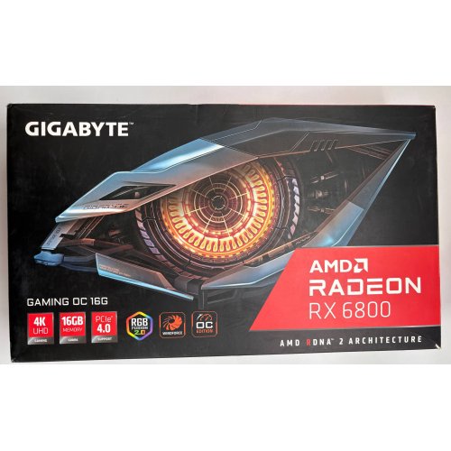 Відеокарта Gigabyte Radeon RX 6800 Gaming 16384MB (GV-R68GAMING-16GD) (Відновлено продавцем, 893629) купити в Україні: Київ, Львів, Хмельницький, Тернопіль, Івано-Франківськ | Перевірка сумісності, низька ціна, відгуки, характеристики від TELEMART фото