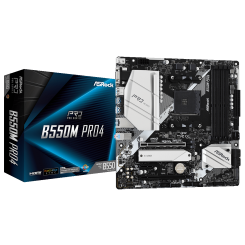 Уценка материнская плата AsRock B550M Pro4 (sAM4, AMD B550) (Вскрытая упаковка, 893647)