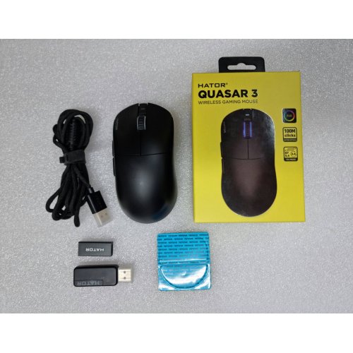 Уценка мышка HATOR Quasar 3 Wireless (HTM730) Black (Следы использования, 893773) купить в Украине: Киев, Днепр, Харьков, Одесса  | Низкая цена, отзывы, характеристики от TELEMART фото