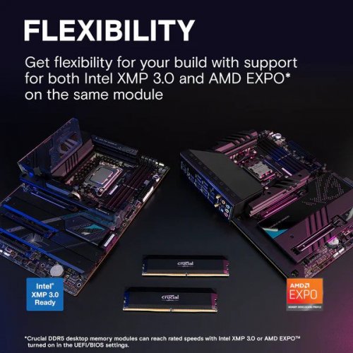 Уцінка озп Crucial DDR5 32GB (2x16GB) 6000MHz Pro Overclocking (CP2K16G60C36U5B) (Розкрита упаковка, 893787) купити в Україні: Київ, Львів, Хмельницький, Тернопіль, Івано-Франківськ | Перевірка сумісності, низька ціна, відгуки, характеристики від TELEMART фото
