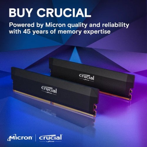 Уцінка озп Crucial DDR5 32GB (2x16GB) 6000MHz Pro Overclocking (CP2K16G60C36U5B) (Розкрита упаковка, 893787) купити в Україні: Київ, Львів, Хмельницький, Тернопіль, Івано-Франківськ | Перевірка сумісності, низька ціна, відгуки, характеристики від TELEMART фото