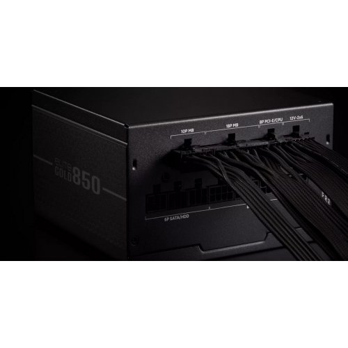 Блок питания Cooler Master Elite Gold 850W ATX 3.1 (MPX-8505-AFAG-BEU) купить в Украине: Киев, Днепр, Харьков, Одесса  | Проверка совместимости, низкая цена, отзывы, характеристики от TELEMART фото