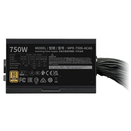 Блок питания Cooler Master MWE Gold V3 750W ATX 3.1 (MPE-7506-ACAG-BEU) купить в Украине: Киев, Днепр, Харьков, Одесса  | Проверка совместимости, низкая цена, отзывы, характеристики от TELEMART фото