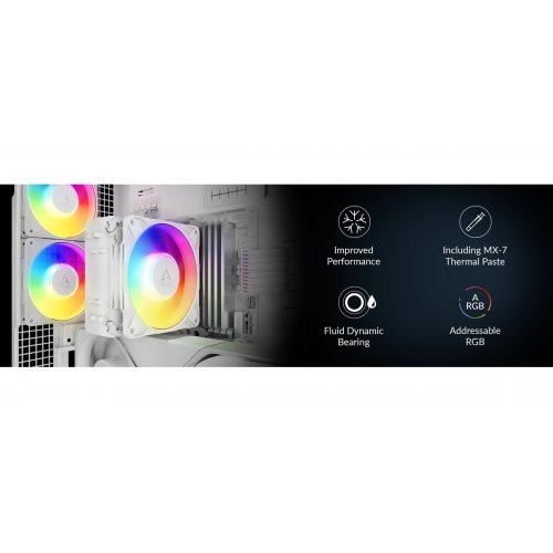 Кулер Arctic Freezer 36-S A-RGB (ACFRE00199A) White купити в Україні: Київ, Львів, Хмельницький, Тернопіль, Івано-Франківськ | Перевірка сумісності, низька ціна, відгуки, характеристики від TELEMART фото