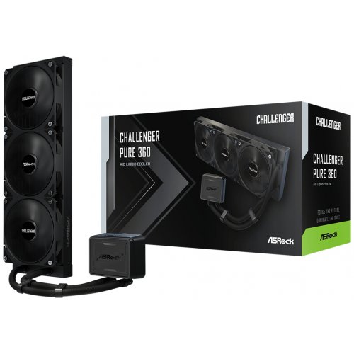 Готовая СВО AsRock Challenger Pure 360 Black купить в Украине: Киев, Днепр, Харьков, Одесса  | Проверка совместимости, низкая цена, отзывы, характеристики от TELEMART фото