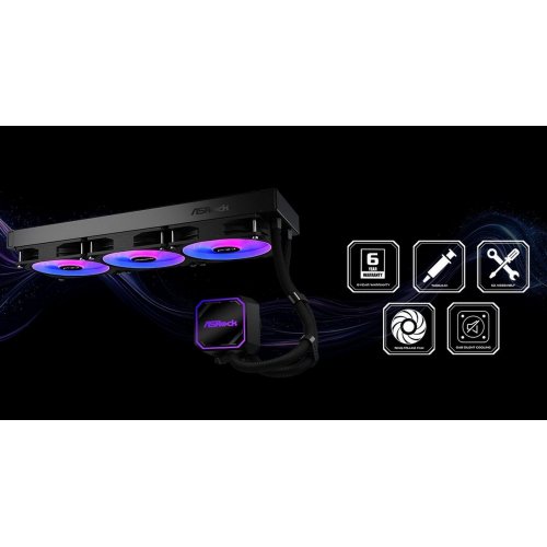 Готовая СВО AsRock Pro 360 ARGB Black купить в Украине: Киев, Днепр, Харьков, Одесса  | Проверка совместимости, низкая цена, отзывы, характеристики от TELEMART фото