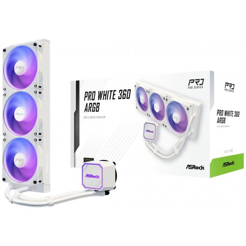 Готовая СВО AsRock Pro 360 ARGB White купить в Украине: Киев, Днепр, Харьков, Одесса  | Проверка совместимости, низкая цена, отзывы, характеристики от TELEMART фото