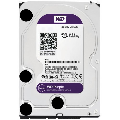 Продати Жорсткий диск Western Digital Purple 1TB 64MB 3.5" (WD10PURX FR) Factory Recertified за Trade-In у інтернет-магазині Телемарт - Київ, Дніпро, Україна фото
