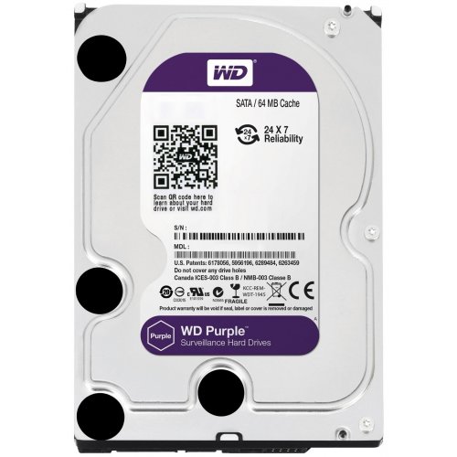 Продати Жорсткий диск Western Digital Purple 3TB 64MB 3.5" (WD30PURX FR) Factory Recertified за Trade-In у інтернет-магазині Телемарт - Київ, Дніпро, Україна фото