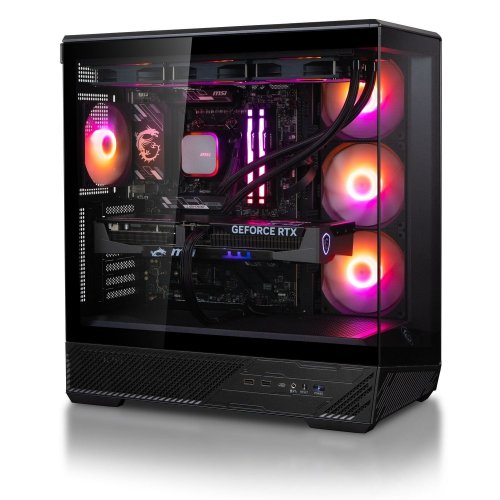 Компьютер Dragon Lucky Nyx Powered_by MSI (RTX 5080SHAD+R7 9800X3D) Black купить в Украине: Киев, Днепр, Харьков, Одесса  | Низкая цена, отзывы, характеристики от TELEMART фото