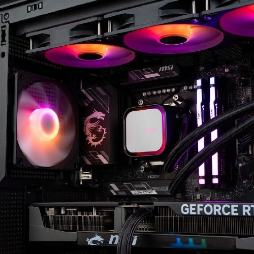 Компьютер Dragon Lucky Nyx Powered_by MSI (RTX 5080SHAD+R7 9800X3D) Black купить в Украине: Киев, Днепр, Харьков, Одесса  | Низкая цена, отзывы, характеристики от TELEMART фото