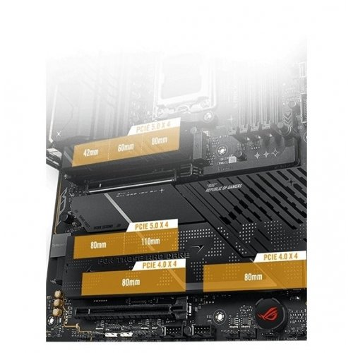Уценка материнская плата Asus ROG STRIX X870E-H GAMING WIFI7 (sAM5, AMD X870E) (Вскрытая упаковка, 894074) купить в Украине: Киев, Днепр, Харьков, Одесса  | Проверка совместимости, низкая цена, отзывы, характеристики от TELEMART фото