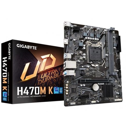 Материнская плата Gigabyte H470M K (s1200, Intel H470) (Восстановлено продавцом, 894100) купить в Украине: Киев, Днепр, Харьков, Одесса  | Проверка совместимости, низкая цена, отзывы, характеристики от TELEMART фото