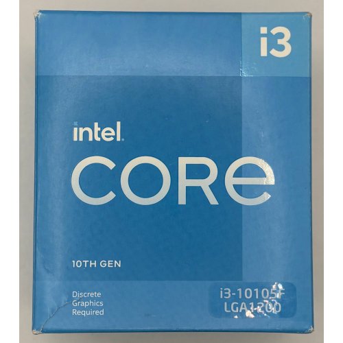 Процессор Intel Core i3-10105F 3.7(4.4)GHz 6MB s1200 Box (BX8070110105F) (Восстановлено продавцом, 894126) купить в Украине: Киев, Днепр, Харьков, Одесса  | Проверка совместимости, низкая цена, отзывы, характеристики от TELEMART фото