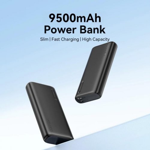 Powerbank Vention 9500mAh 15W (I17B0) Black купити в Україні: Київ, Львів, Хмельницький, Тернопіль, Івано-Франківськ | Низька ціна, відгуки, характеристики від TELEMART фото