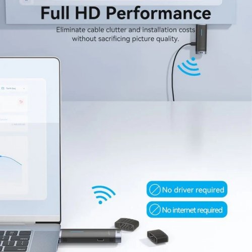 Бездротовий подовжувач Vention HDMI Transmitter (ADCL0-TX) Blue купити в Україні | Telemart фото