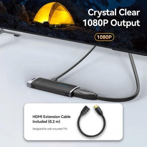 Бездротовий подовжувач Vention HDMI Transmitter (ADCL0-TX) Blue купити в Україні | Telemart фото