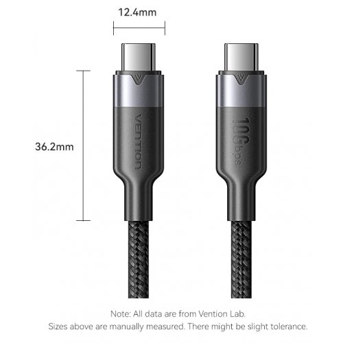 Кабель Vention USB Type-C to USB Type-C 100W 0.5m (TRGWD) White купить в Украине: Киев, Днепр, Харьков, Одесса  | Низкая цена, отзывы, характеристики от TELEMART фото