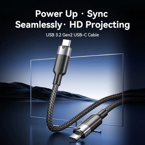 Кабель Vention USB Type-C to USB Type-C 100W 0.5m (TRGWD) White купить в Украине: Киев, Днепр, Харьков, Одесса  | Низкая цена, отзывы, характеристики от TELEMART фото