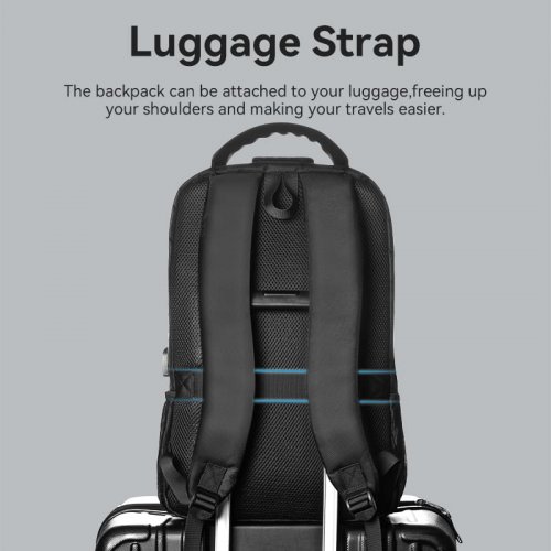 Рюкзак Vention 15.6" Water-Repellent Laptop Backpack (KRNB0) Black купить в Украине: Киев, Днепр, Харьков, Одесса  | Низкая цена, отзывы, характеристики от TELEMART фото