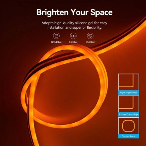 Світлодіодна неонова стрічка Vention Silicone Neon LED Strip Lights with IR Remote 12V 5m (PAEWJ-EU) купити в Україні: Київ, Львів, Хмельницький, Тернопіль, Івано-Франківськ | Низька ціна, відгуки, характеристики від TELEMART фото
