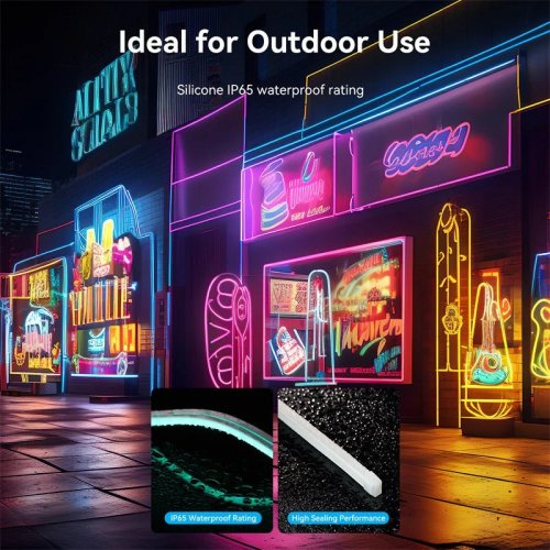 Світлодіодна неонова стрічка Vention Silicone Neon LED Strip Lights with IR Remote 5V 1m (PAEWF) купити в Україні: Київ, Львів, Хмельницький, Тернопіль, Івано-Франківськ | Низька ціна, відгуки, характеристики від TELEMART фото