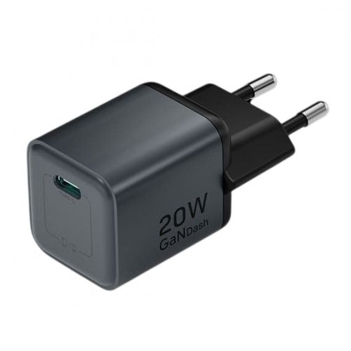 Мережевий зарядний пристрій Vention GaN USB Type-C 20W (FEVH0-EU) Gray купити в Україні: Київ, Львів, Хмельницький, Тернопіль, Івано-Франківськ | Низька ціна, відгуки, характеристики від TELEMART фото