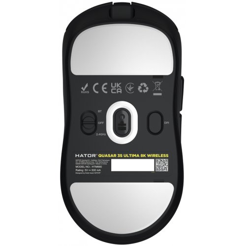 Миша HATOR Quasar 3S Ultima 8K Wireless (HTM660) Black купити в Україні: Київ, Львів, Хмельницький, Тернопіль, Івано-Франківськ | Низька ціна, відгуки, характеристики від TELEMART фото
