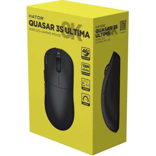 Миша HATOR Quasar 3S Ultima 8K Wireless (HTM660) Black купити в Україні: Київ, Львів, Хмельницький, Тернопіль, Івано-Франківськ | Низька ціна, відгуки, характеристики від TELEMART фото