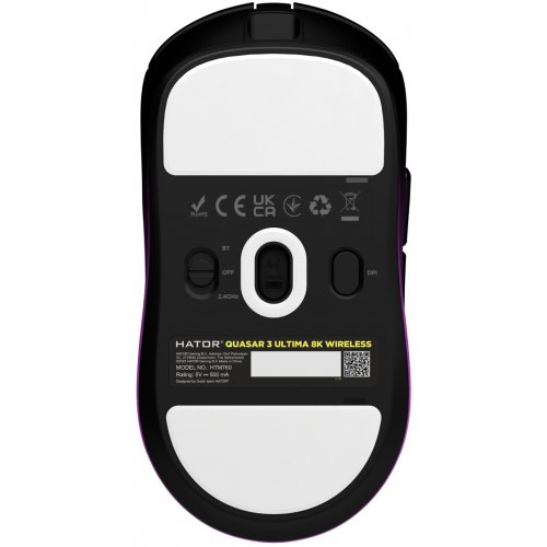 Миша HATOR Quasar 3 Ultima 8K Wireless (HTM760) Black/Violet купити в Україні: Київ, Львів, Хмельницький, Тернопіль, Івано-Франківськ | Низька ціна, відгуки, характеристики від TELEMART фото
