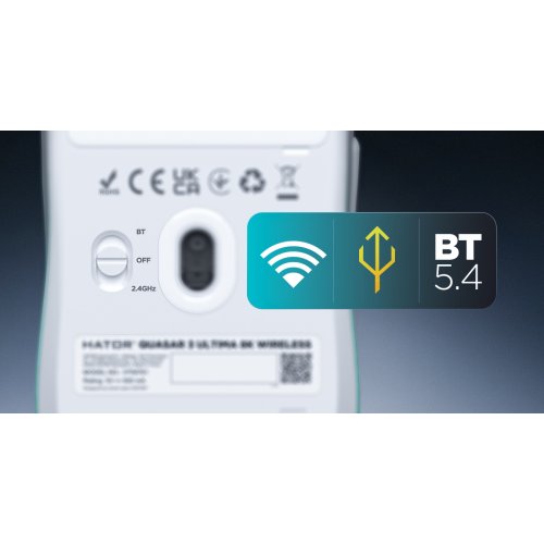 Миша HATOR Quasar 3 Ultima 8K Wireless (HTM760) Black/Violet купити в Україні: Київ, Львів, Хмельницький, Тернопіль, Івано-Франківськ | Низька ціна, відгуки, характеристики від TELEMART фото